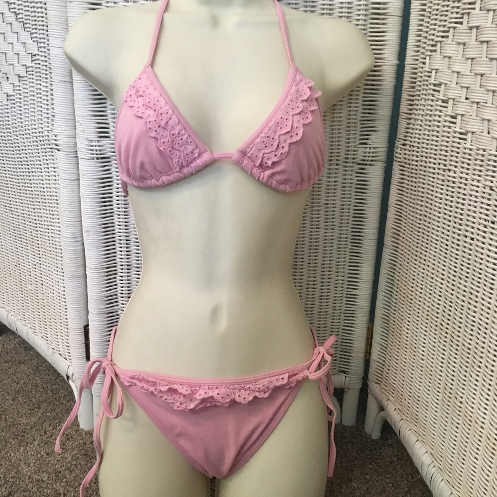 Victoria's Secret Lace Ruffle Bikini Sz S